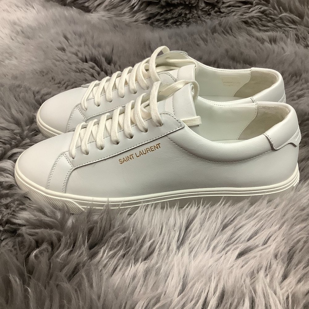 Saint Laurent | Women's Low Top Sneaker | White | Size 38 - Picture 6 of 8